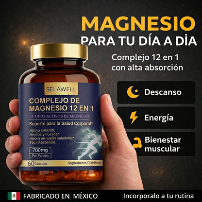 SELAWELL - Complejo de Magnesio 12 en 1
