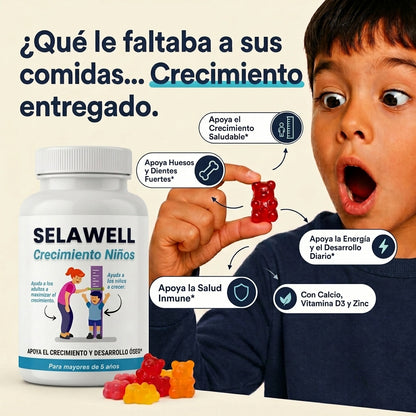 Gomitas SelaWell Grow Spark para niños y adolescentes