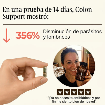 Vientre plano – Apoyo para el colon | Elimina parásitos, limpia tu intestino y siéntete más ligero