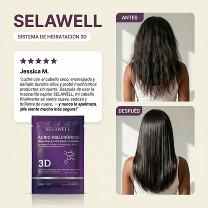Mascarilla capilar 3D SELAWELL — Colágeno y ácido hialurónico