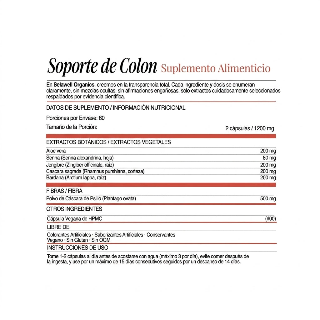 Vientre plano – Apoyo para el colon | Elimina parásitos, limpia tu intestino y siéntete más ligero