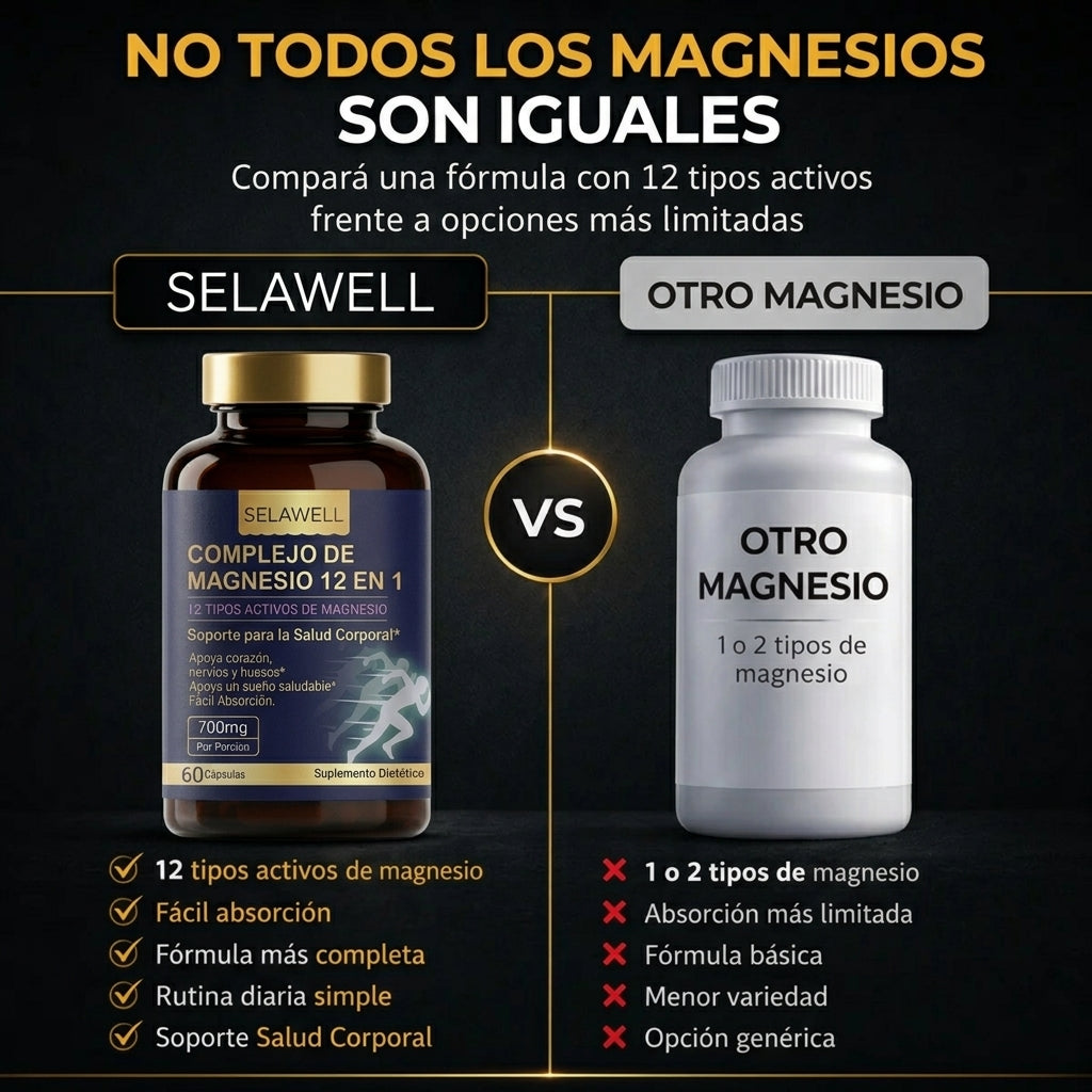 SELAWELL - Complejo de Magnesio 12 en 1