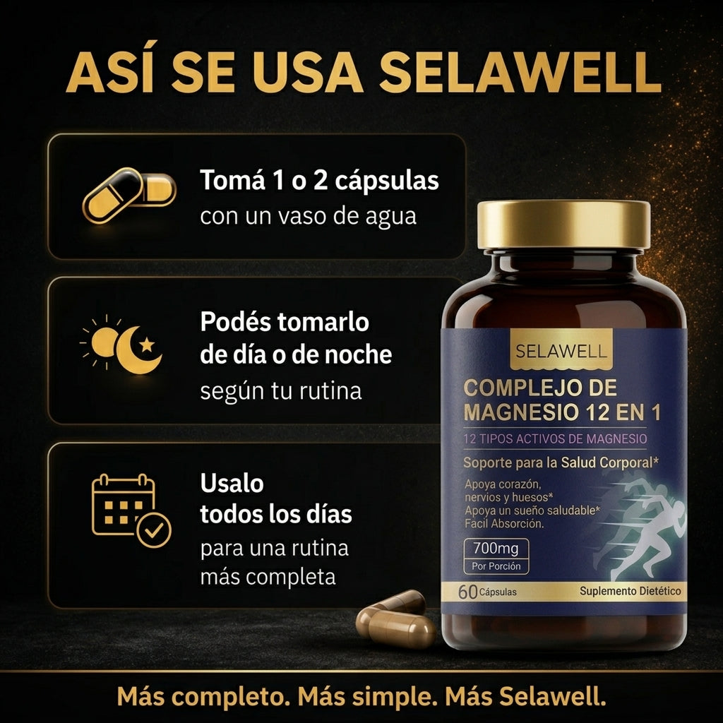 SELAWELL - Complejo de Magnesio 12 en 1