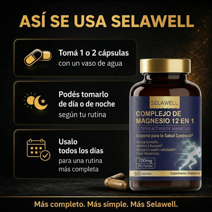 SELAWELL - Complejo de Magnesio 12 en 1